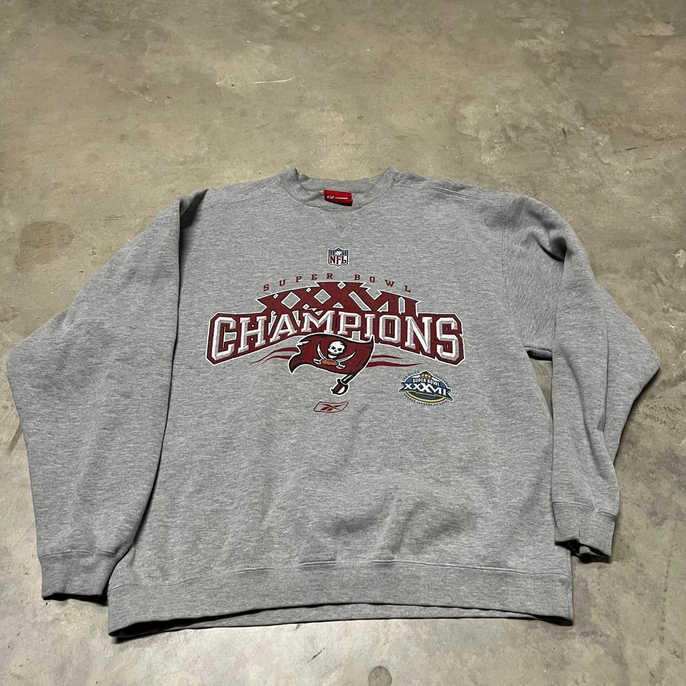 Vintage Reebok Tampa Bay Buccaneers Super Bowl XXXVII Champions Sweatshirt XL